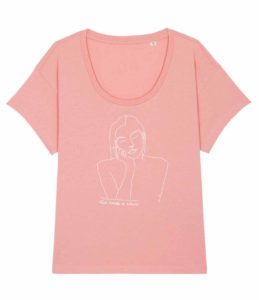 t-shirt rose Themis coupe loose de la marque lyonnaise Leonor roversi