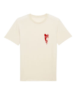 t-shirt avant crème abracito rouge leonor roversi