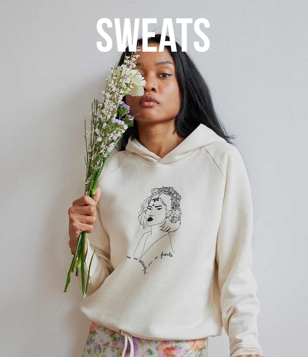 catégorie sweats et hoodie en coton bio de la marque leonor roversi