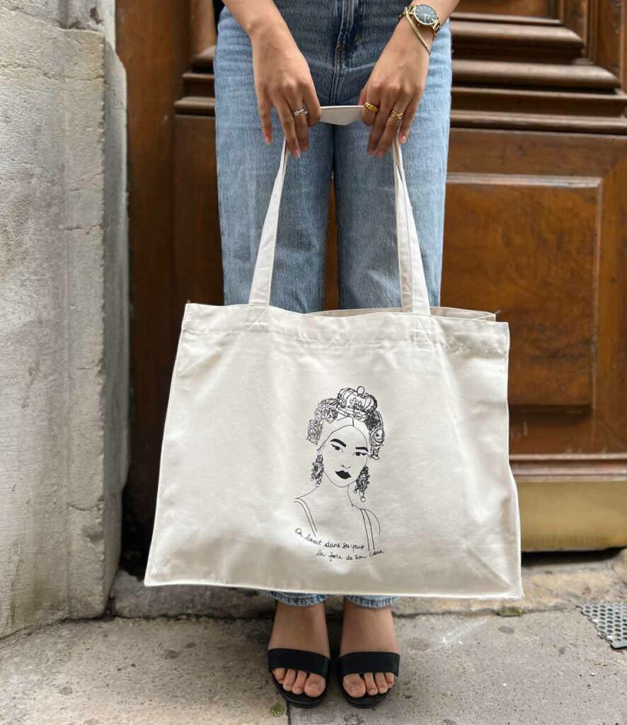 sac cabas ESPERANZA de la marque lyonnaise féministe éthique et éco-responsable Leonor roversi